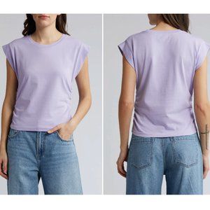 NWT:  Madewell Side Cinch Muscle Tee - Subtle Lavender -  Size XS